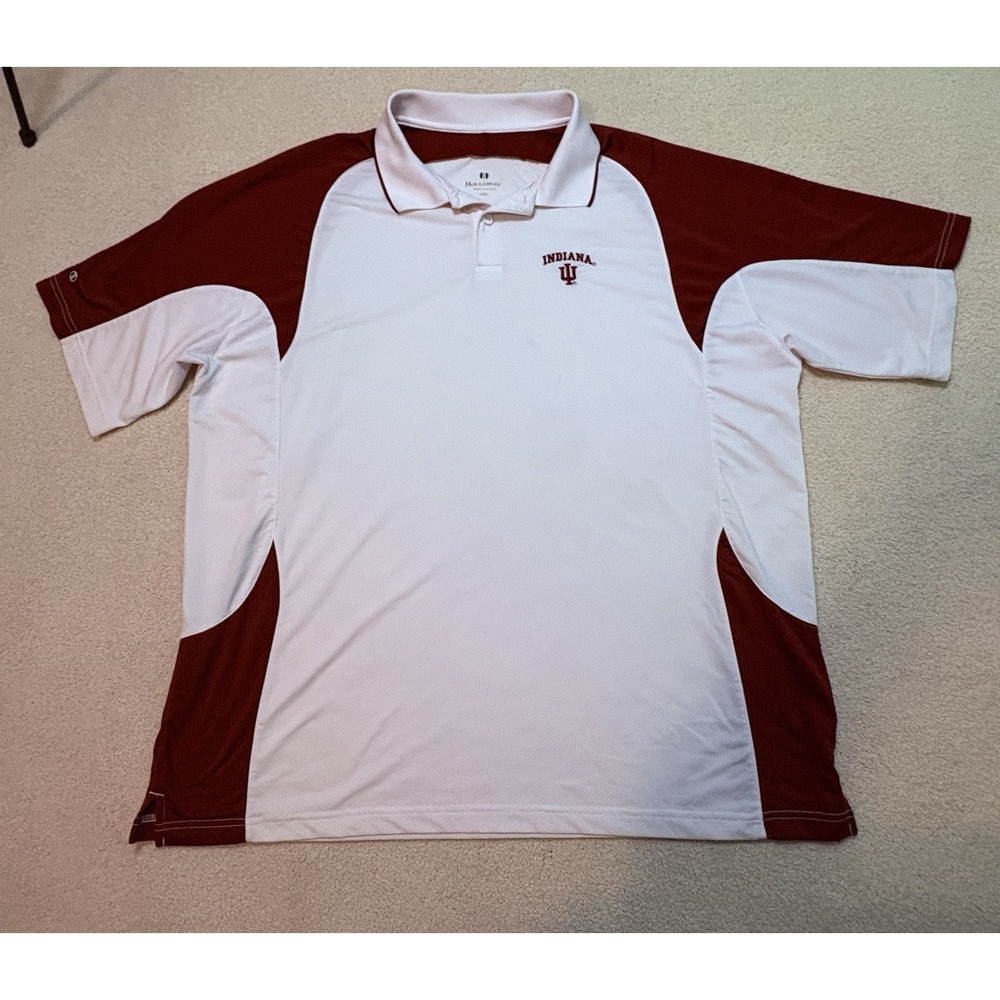 Hollway Indiana University Hoosiers NCAA Polo Shirt Mens 3XL Lightweight